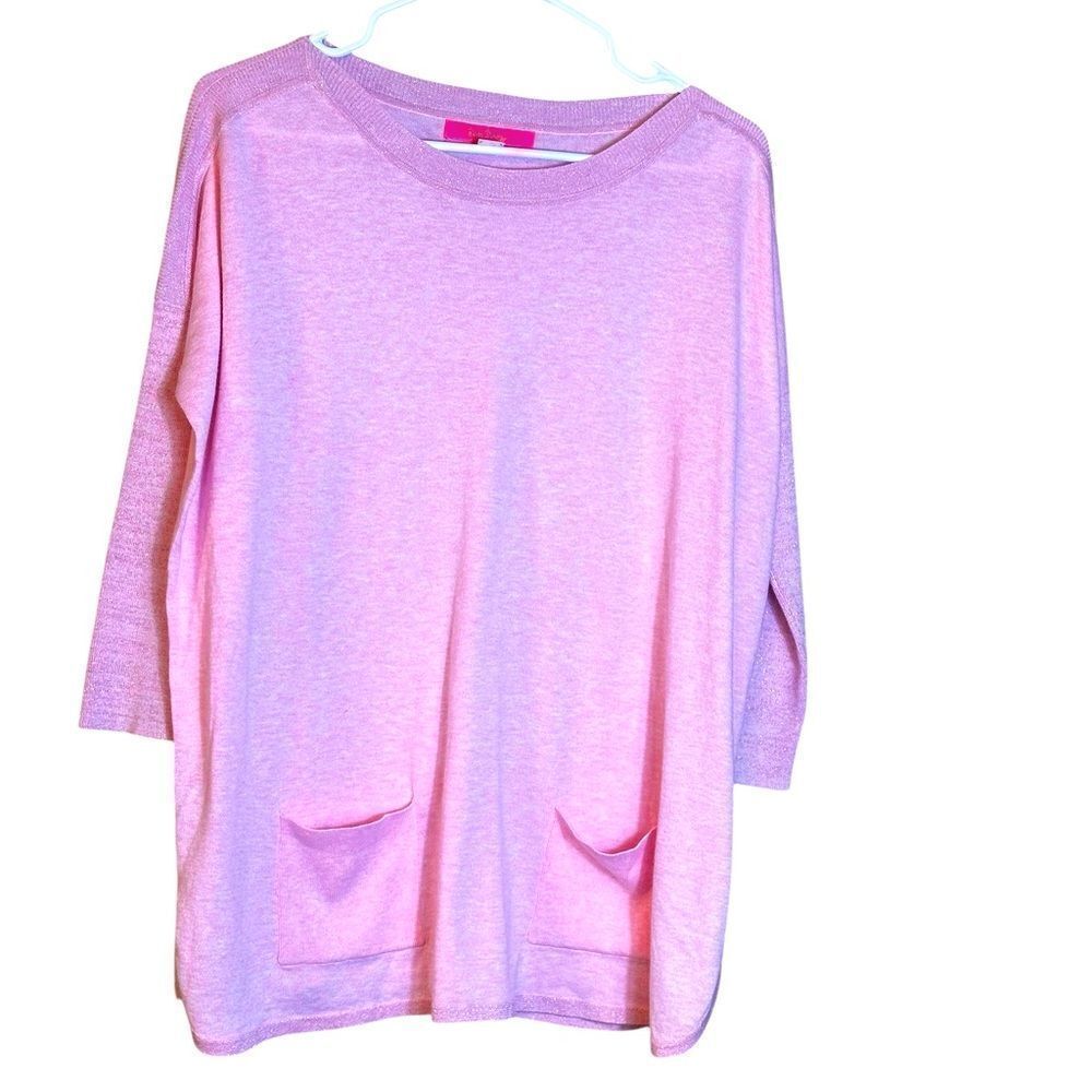 Lilly‎ Pulitzer Oversized Pink Sweater Top Size XXS 📦